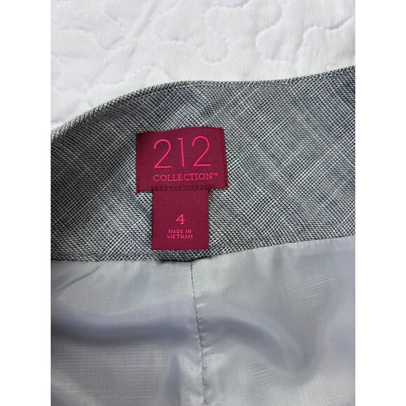 212 Collection Grey Straight Knee Length Side Zip Business Skirt size 4 - Picture 3 of 6